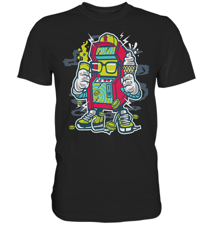 T-Shirt verschiedene Größen Kurzarm Game Machine Retro 80s Style - Premium Shirt