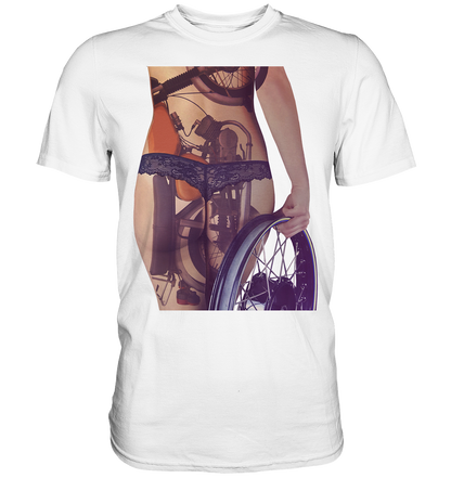 T-Shirt weiß oder schwarz Kurzarm Simson S50 Hot Girl Tattoo Look - Premium Shirt