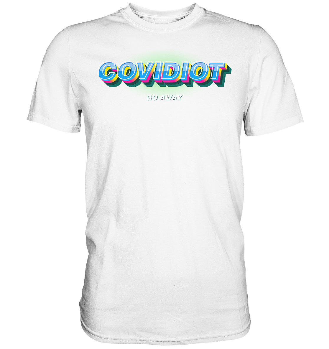 T-Shirt PROVOKATEUR weiß COVIDiot Shirt - Premium Shirt